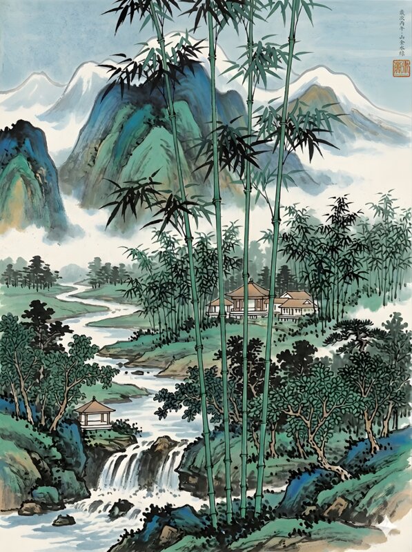 歳次丙午 山金水绿
